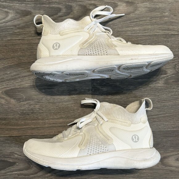 Lululemon Size 6 Chargefeel Workout Shoes Mid 2 Sneakers White Mesh - Picture 1 of 8